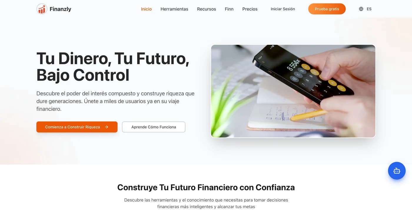 Captura de pantalla de Finanzly
