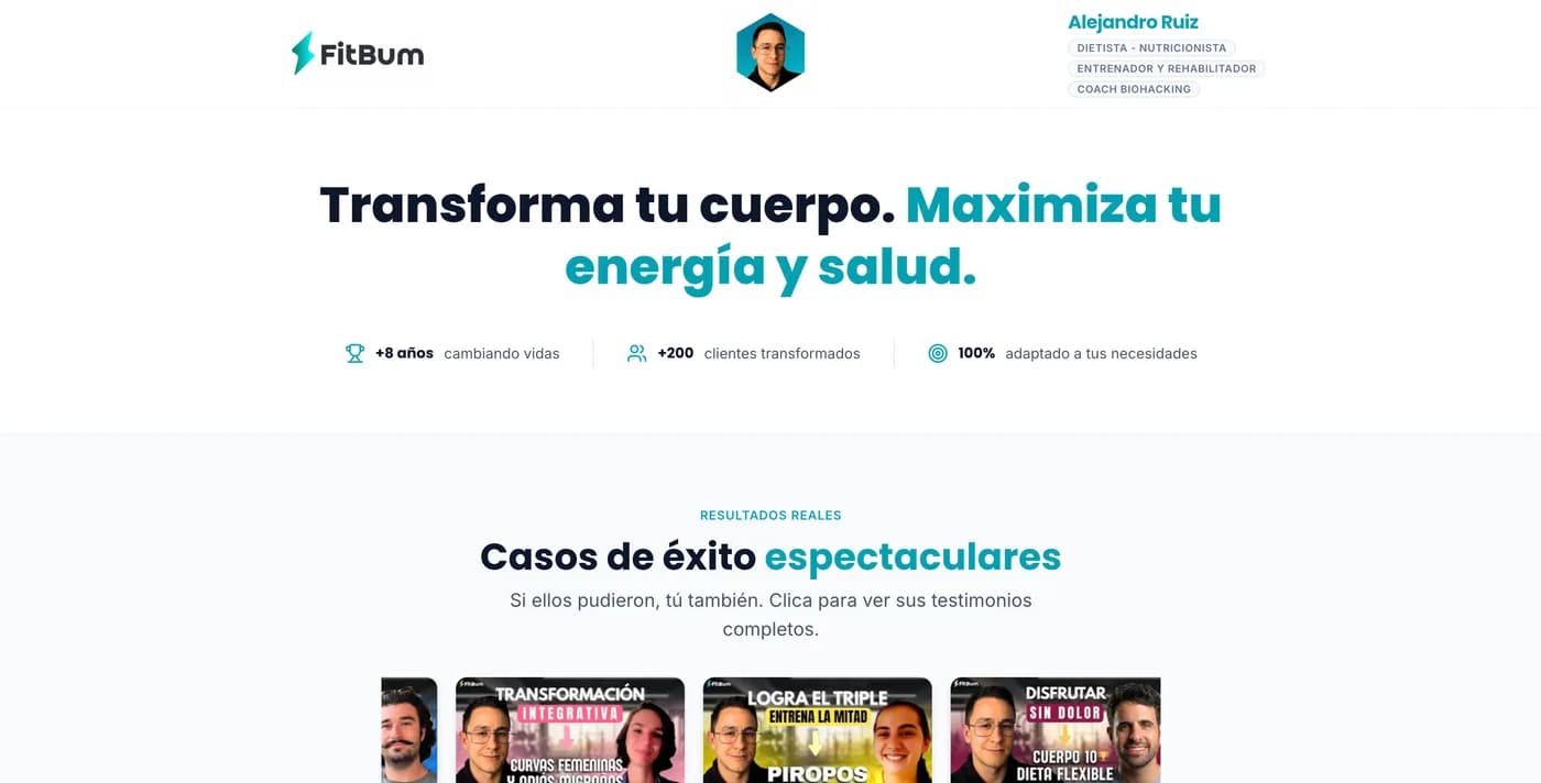 Captura de pantalla de FitBum
