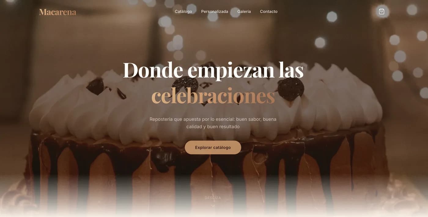 Captura de pantalla de Macarena Tartas Artesanales